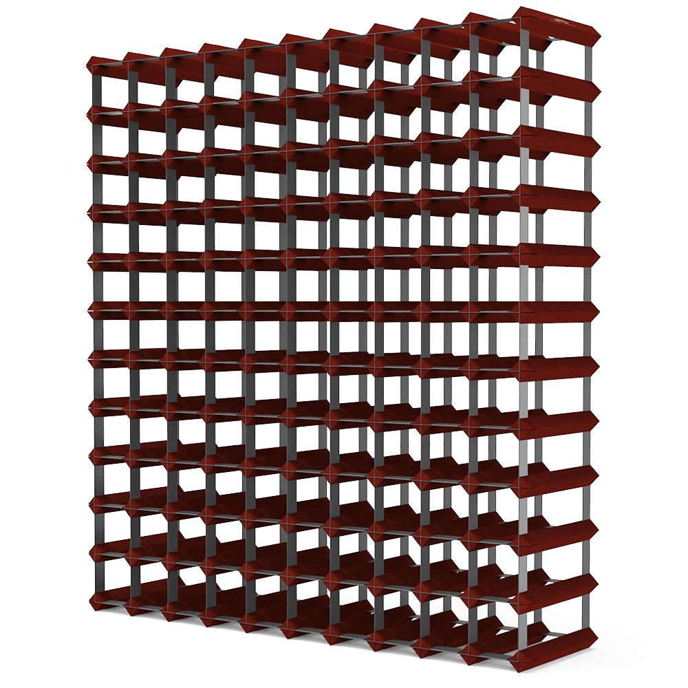 120 Bottle Wine Rack - Dark Mahogany Finish