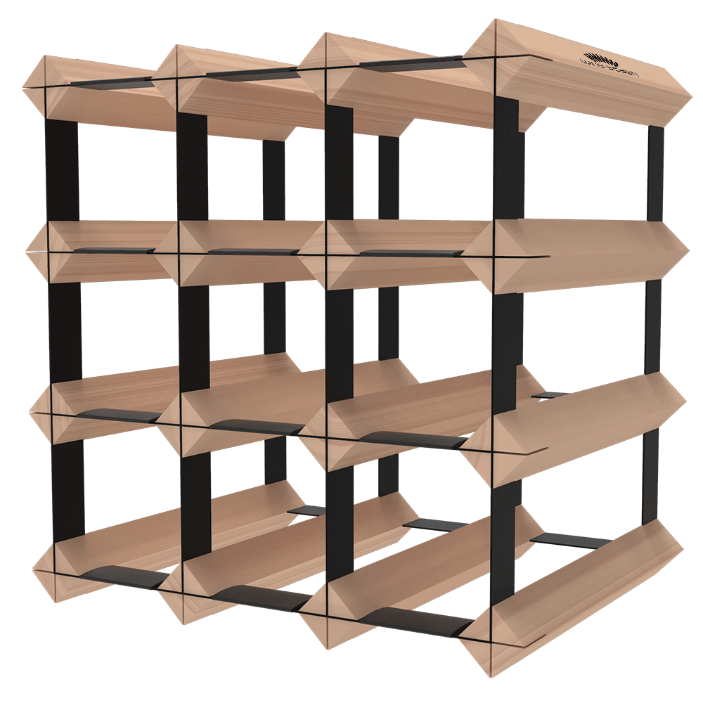 12 Bottle Timber Wine Rack - Wine Stash