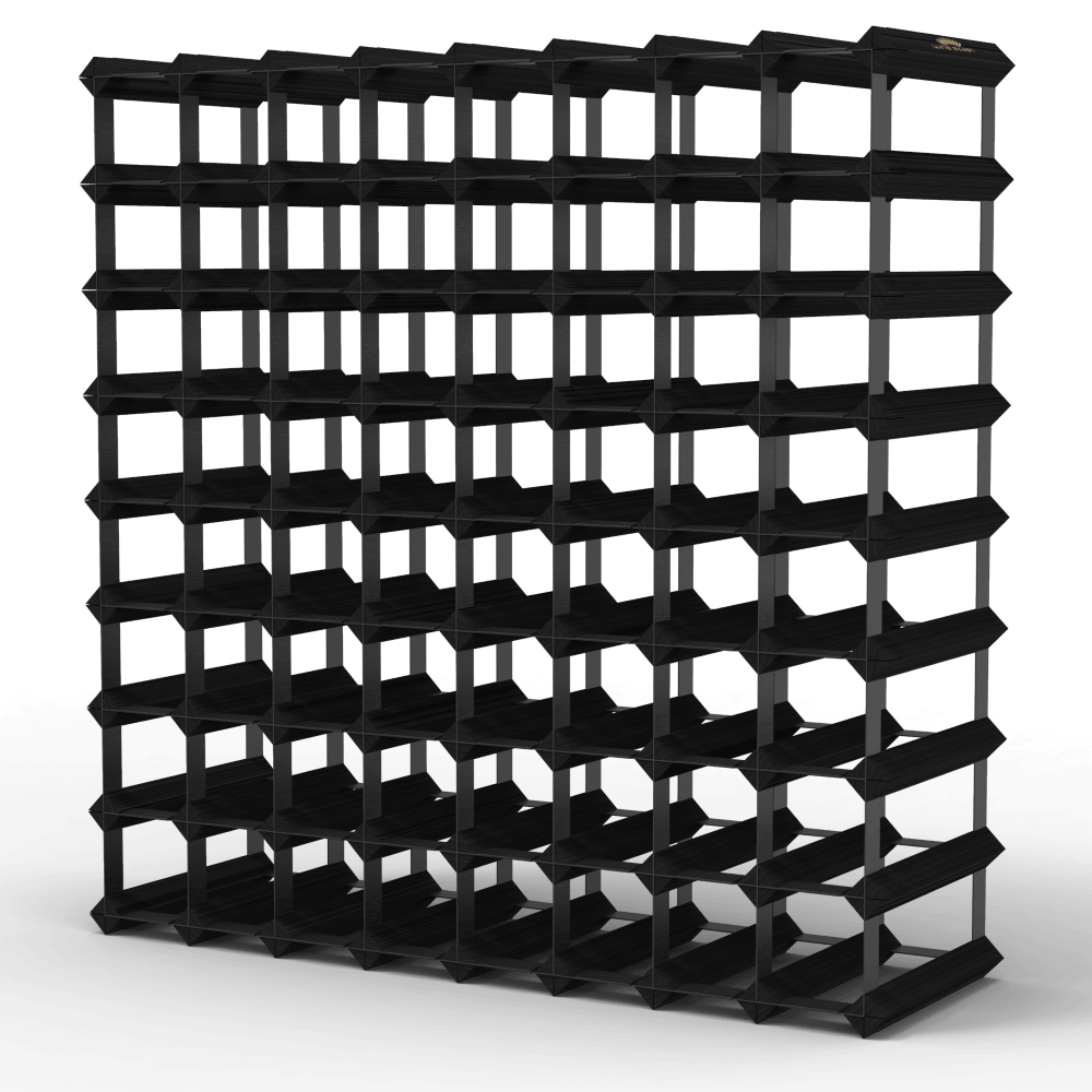 72 Bottle Wine Rack - Black Onyx Finish